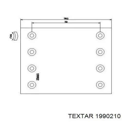 Накладка тормозная передняя (TRUCK) Textar 1990210