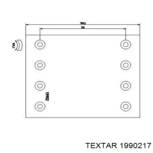 Накладка тормозная передняя (TRUCK) TEXTAR 1990217