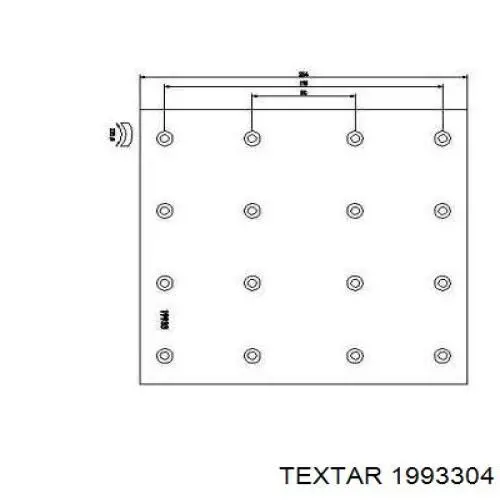 Задние барабанные колодки 1993304 Textar