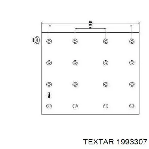 Задние барабанные колодки 1993307 Textar