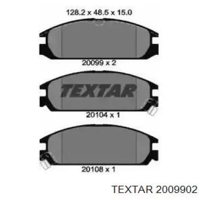 Передние тормозные колодки 2009902 Textar