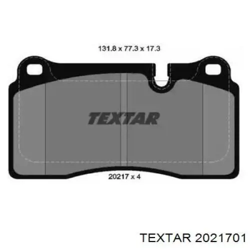 Тормозные колодки Textar 2021701