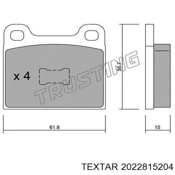 Тормозные колодки Textar 2022815204