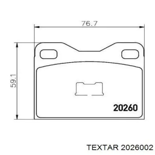 Передние тормозные колодки 2026002 Textar