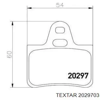 Задние тормозные колодки 2029703 Textar