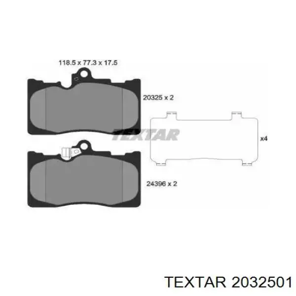 Купить 2032501 Textar Колодки тормозные