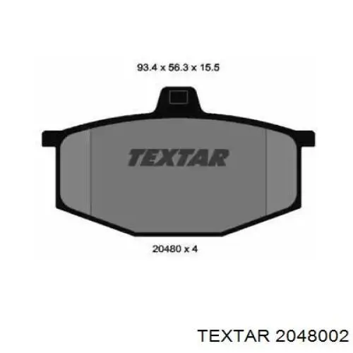 Передние тормозные колодки 2048002 Textar