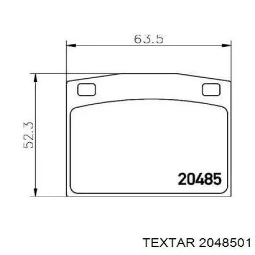 Передние тормозные колодки 2048501 Textar