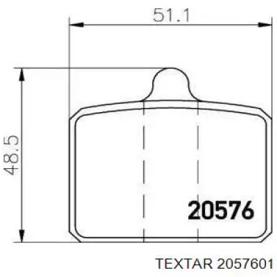 Передние тормозные колодки 2057601 Textar