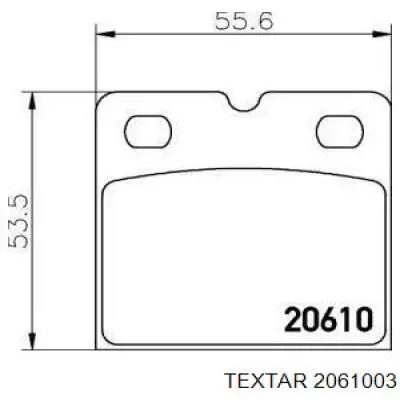 Передние тормозные колодки 2061003 Textar