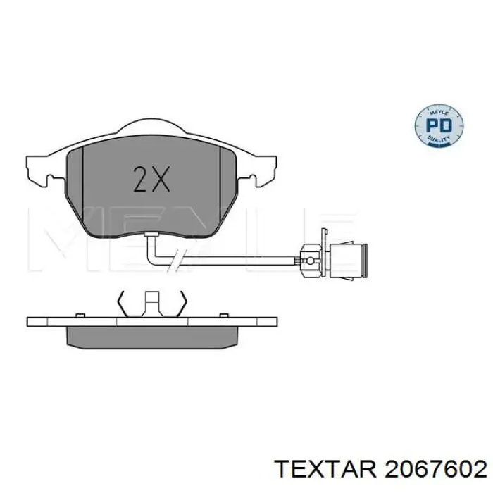 Купить 2067602 Textar Колодки тормозные