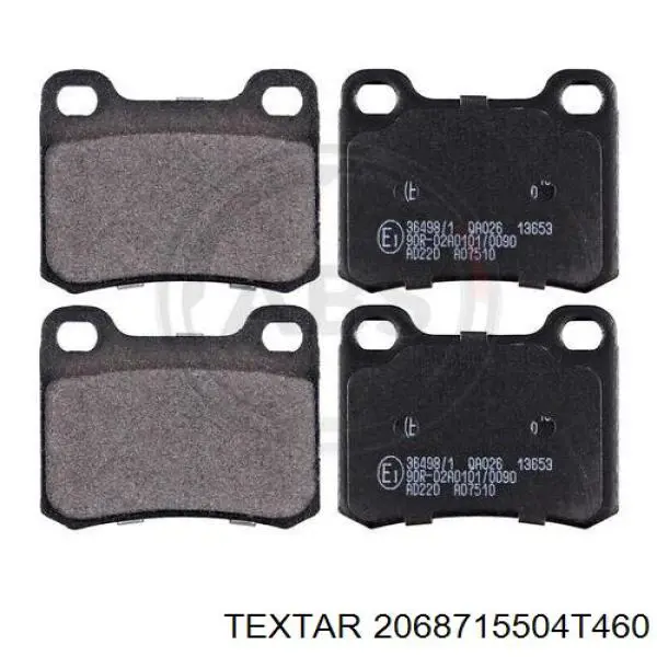 Колодки дисковые  Textar 2068715504T460 цена, от 11.81 USD