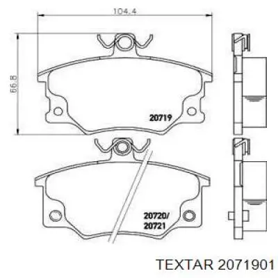 Передние тормозные колодки 2071901 Textar