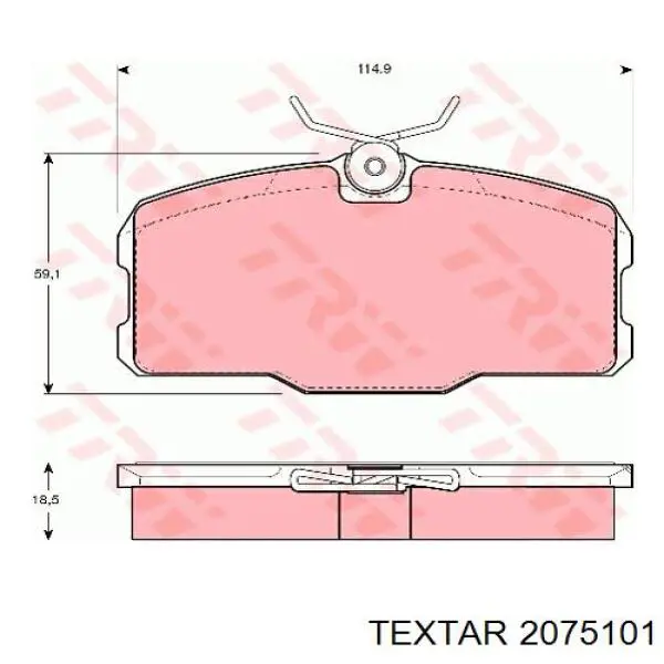 Колодки Textar 2075101 цена, от 21.56 USD