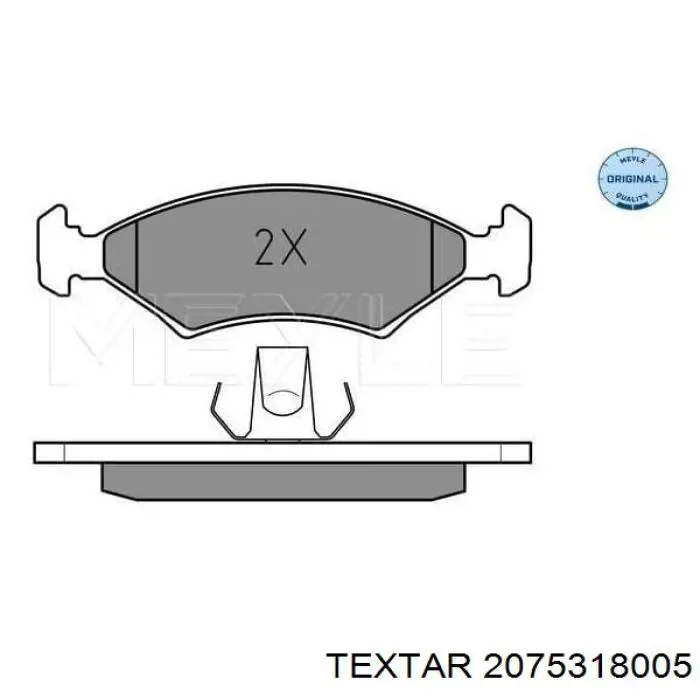 2075318005 Textar Колодки передние