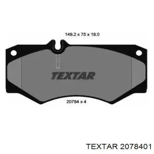 Задние тормозные колодки 2078401 Textar
