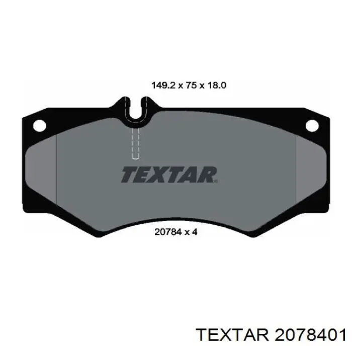 Колодки дисковые  Textar 2078401 цена, от 12.04 USD