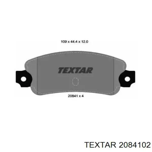 Задние тормозные колодки 2084102 Textar