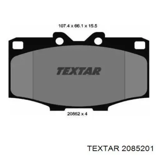 2085201 Textar Колодки передние