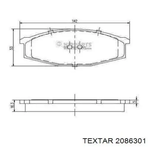 Купить 2086301 Textar Колодки тормозные