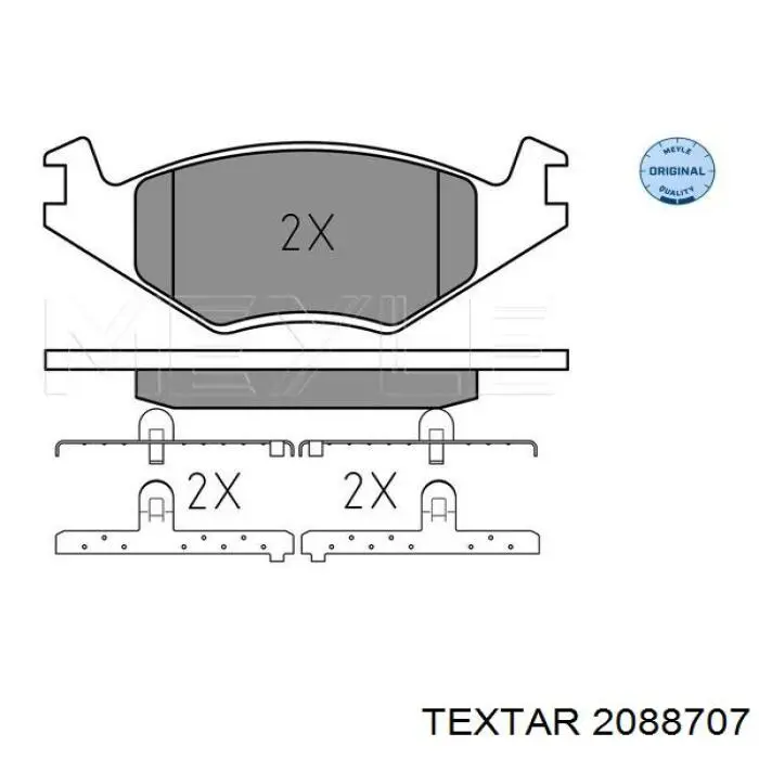Купить 2088707 Textar Колодки тормозные