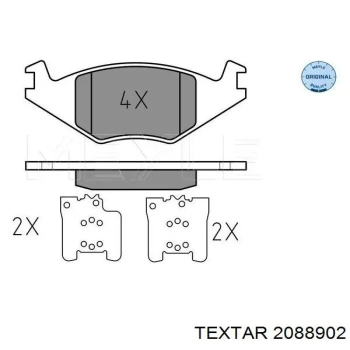 Купить 2088902 Textar Колодки тормозные