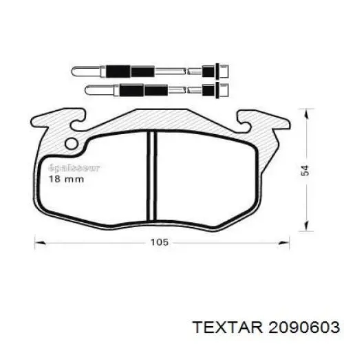 Тормозные колодки Textar 2090603