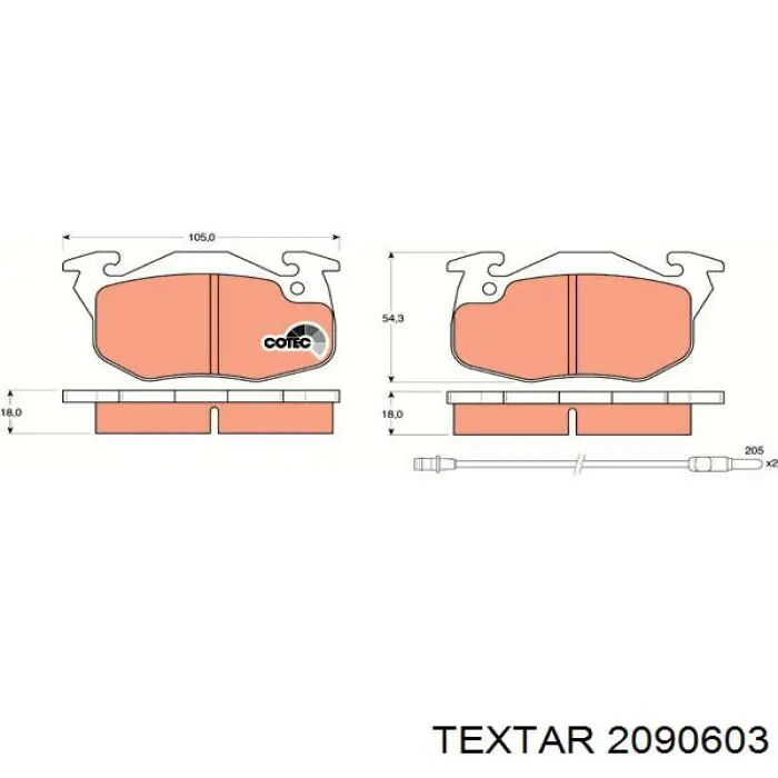 Купить 2090603 Textar Колодки тормозные
