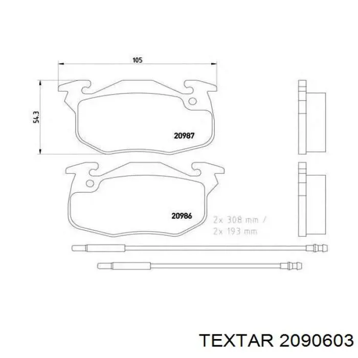 Колодки Textar 2090603 цена, от 14.45 USD