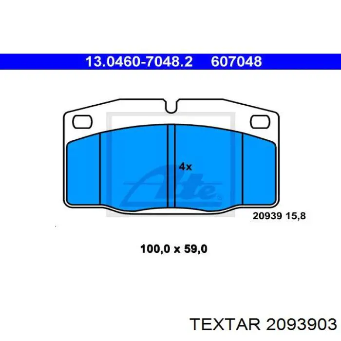 Колодки Textar 2093903 цена, от 10.20 USD