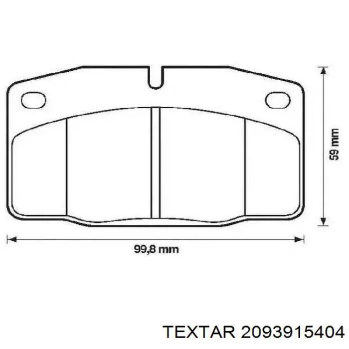 Передние тормозные колодки 2093915404 Textar