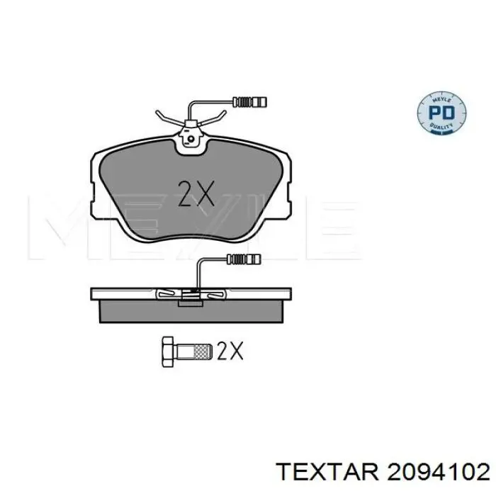 Тормозные колодки Textar 2094102