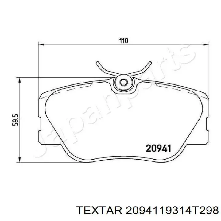 2094119314T298 Textar Колодки передние