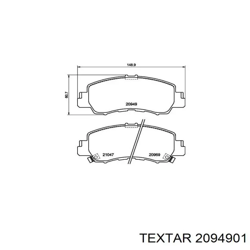 Купить 2094901 Textar Колодки тормозные