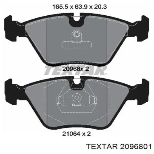 Колодки Textar 2096801 цена, от 35.15 USD