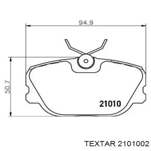 Передние тормозные колодки 2101002 Textar