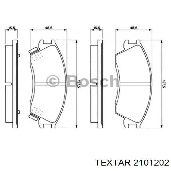 Передние тормозные колодки 2101202 Textar