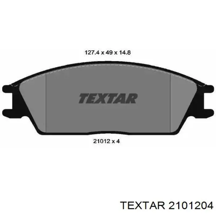 2101204 Textar колодки тормозные передние дисковые