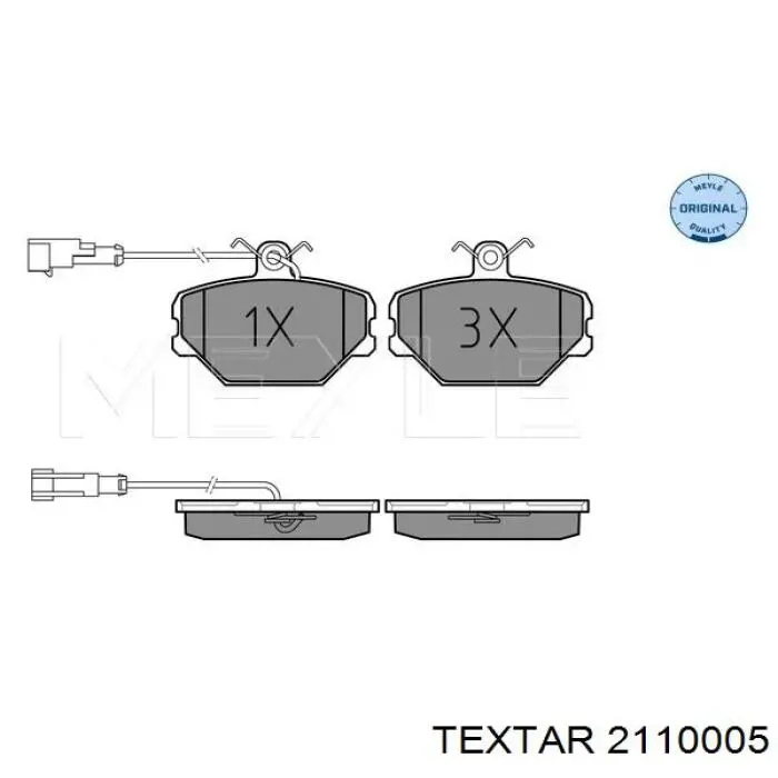 Тормозные колодки Textar 2110005