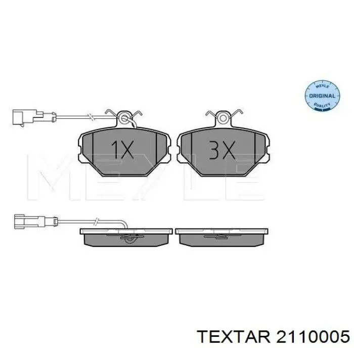 Купить 2110005 Textar Колодки тормозные