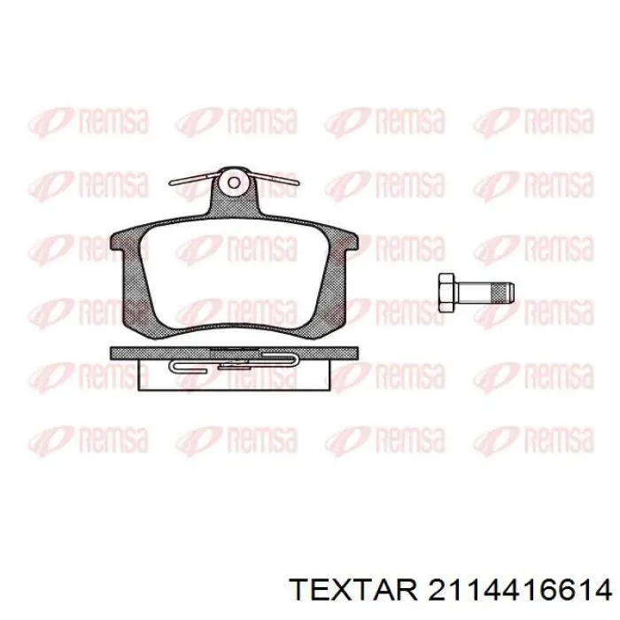 Купить 2114416614 Textar Колодки тормозные задние, дисковые