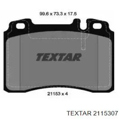 Купить 2115307 Textar Колодки тормозные