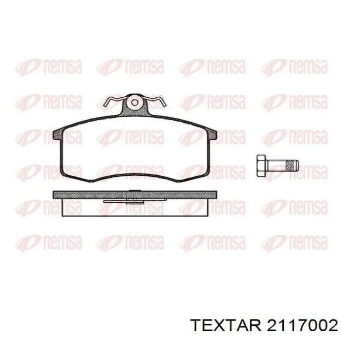 Купить 2117002 Textar Колодки тормозные