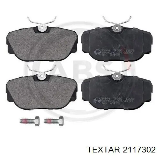 2117302 Textar Колодки передние