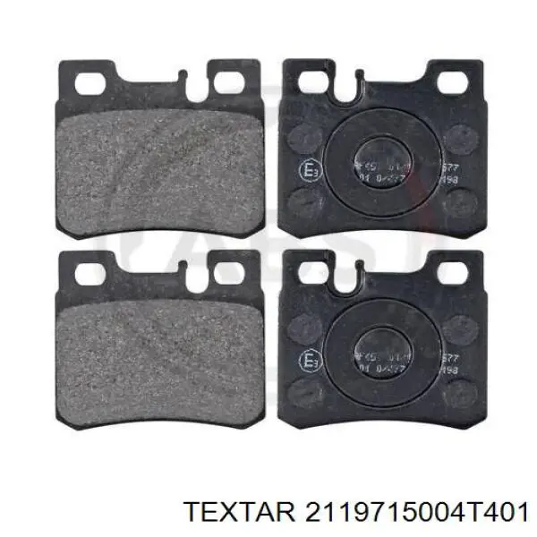 2119715004T401 Textar колодки тормозные задние дисковые