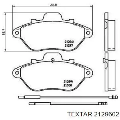 Передние тормозные колодки 2129602 Textar