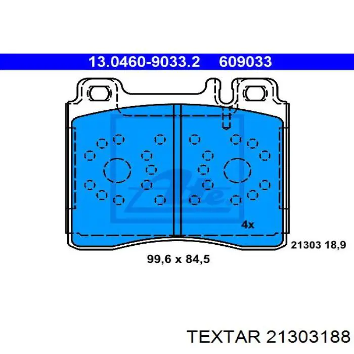 21303 188 Textar колодки тормозные передние дисковые