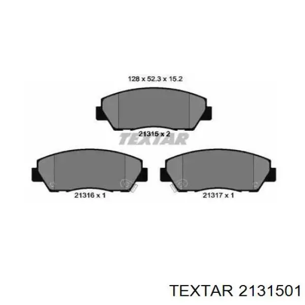 Передние тормозные колодки 2131501 Textar