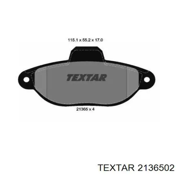 Передние тормозные колодки 2136502 Textar