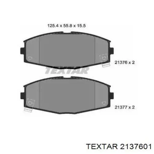 Передние тормозные колодки 2137601 Textar